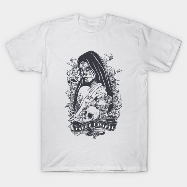 Every Mistake Tattoo Girl T-Shirt by JB's Design Store